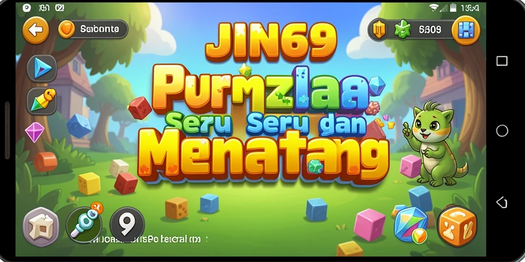 Tampilan gameplay <strong>JIN69</strong> dengan berbagai teka-teki menantang yang penuh warna.