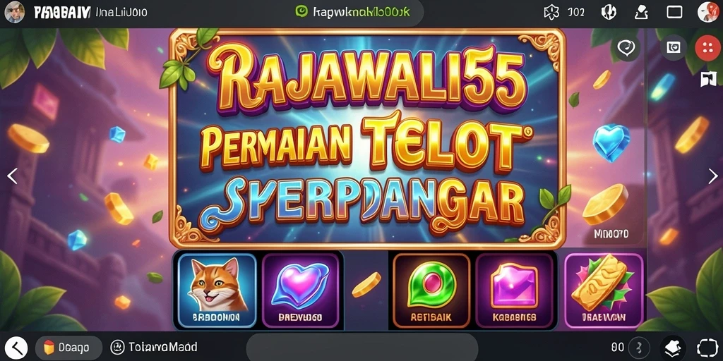 Tampilan gameplay menarik dari RAJAWALI55 dengan fitur Slot yang seru.